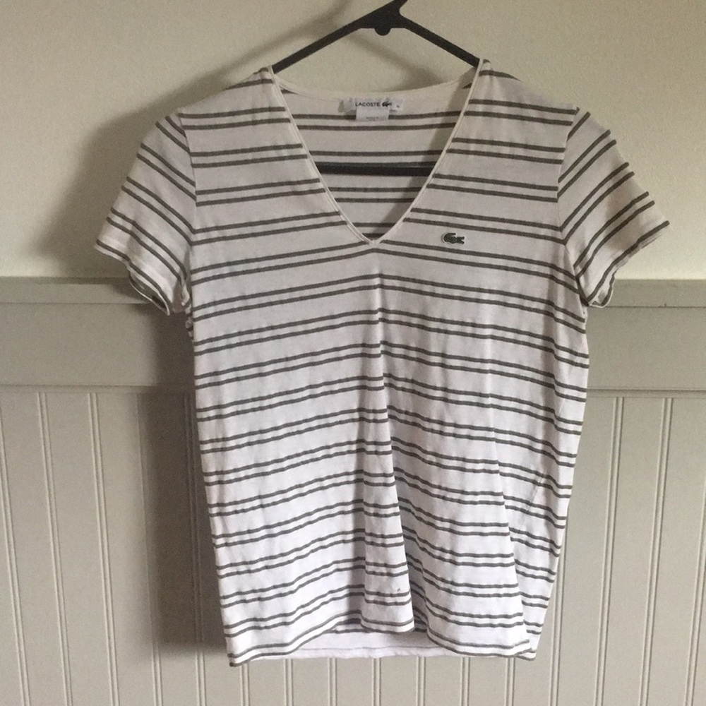 Women’s lacoste stripe T-shirt